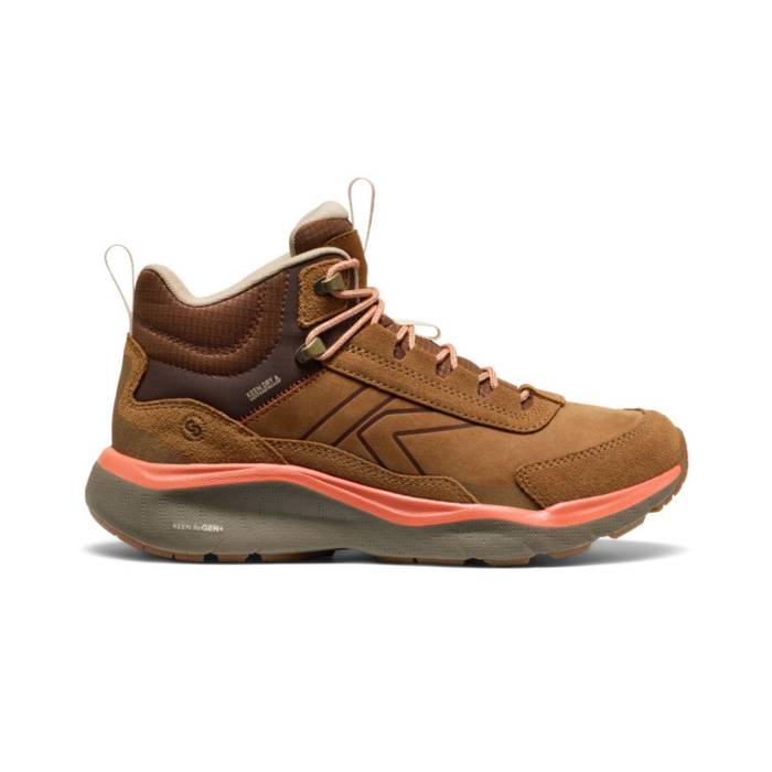 キーン Keen 【 Leiki Leather Mid Waterproof W Women Brown 】 なめし革 ミッド レディース 赤銅色 赤銅色