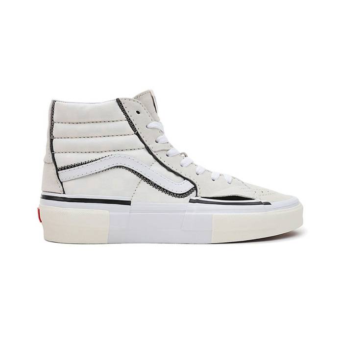 ヴァンズ Vans 【 Sk8-Hi Reconstruct Unisex White 】 滑るご機嫌 ユニ一発やる 白いこと 白いこと