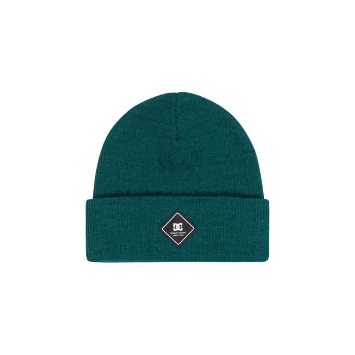 ディーシー シューズ Dc Shoes 【 Label Beanie Men Green 】 旗がしら かぶり笠 メンズ green 緑・緑であること