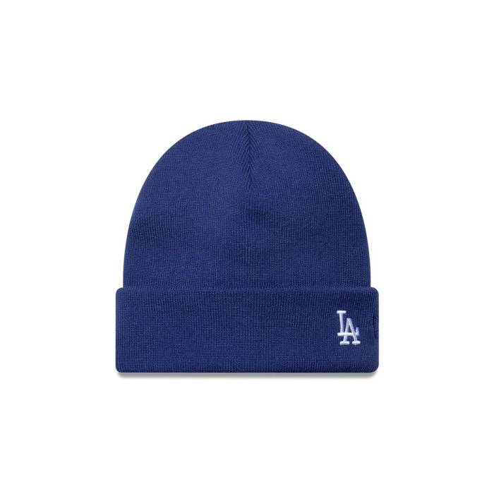 ニュー内鰓 New Era 【 Knit Medium Mlb Mini Logo Cuff Beanie Losdod Men Blue 】 編み物 ロゴタイプ 旗がしら かぶり笠 メンズ 青味 青み