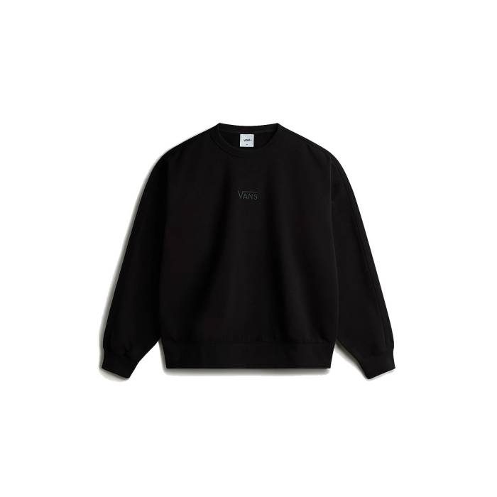 ヴァンズ Vans 【 Premium Crew Fleece Black Men Black 】 Premium プレミアム クルー フリース 黒色 ブラック メンズファッション トップス スウェット トレーナー メンズ 黒色 ブラック