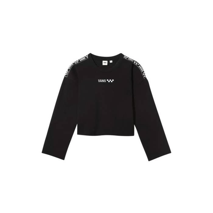 ヴァンズ Vans 【 Wm Brand Striper Crew Black Women Black 】 クルー 黒色 ブラック レディースファッション トップス Tシャツ カットソー レディース 黒色 ブラック