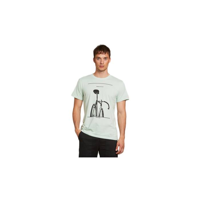Dedicated 【 T-Shirt Stockholm Simplicity Bike Mint Men Green 】 Tシャツ メンズファッション トップス Tシャツ カットソー メンズ green 緑・グリーン