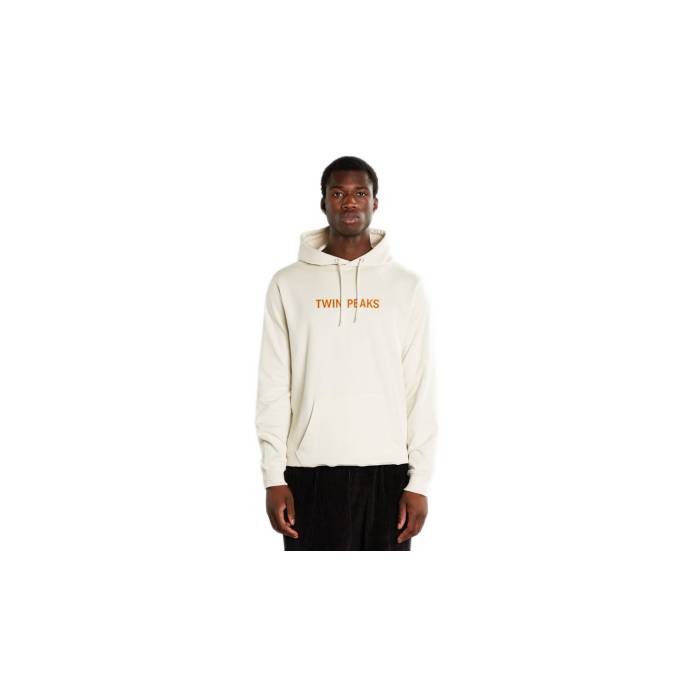 Dedicated 【 Hoodie Falun Twin Peaks Logo Oat White Men White 】 フーディー パーカー ロゴ 白色 ホワイト メンズファッション トップス パーカー メンズ 白色 ホワイト