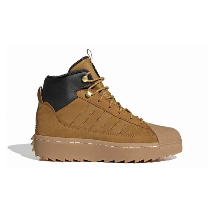 アディダス Adidas Originals 【 Adidas Superstar Winter Trek J Kids Brown 】 アディダス Superstar はやりっ子 冬期 お坊っちゃん キッズ 赤銅色 赤銅色