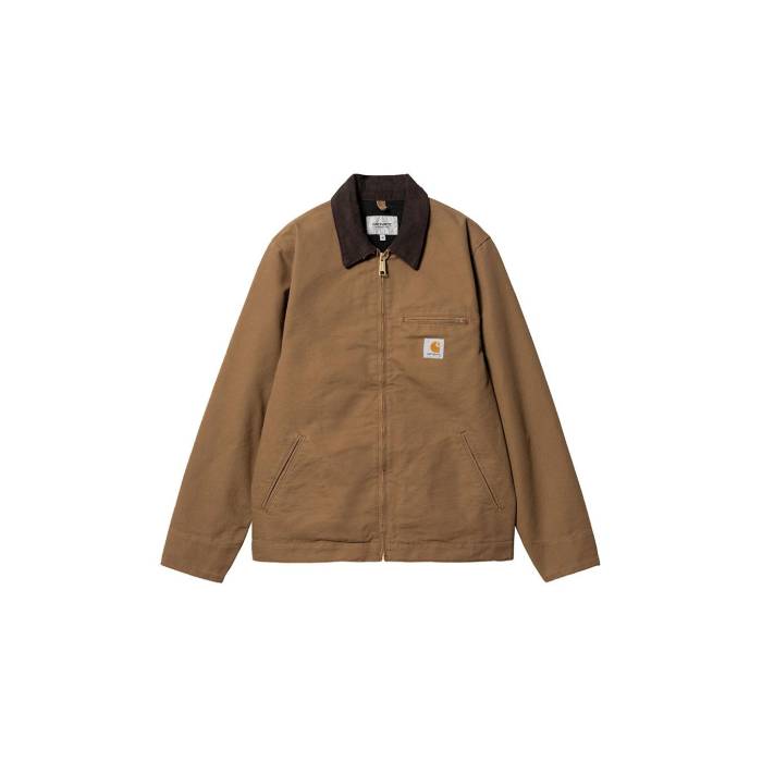 鉄道車両ハート型 ダブリューアイピー Carhartt Wip 【 Detroit Jacket (Summer) Men Brown 】 自動車の街 Jacket 上衣 メンズ 赤銅色 赤銅色