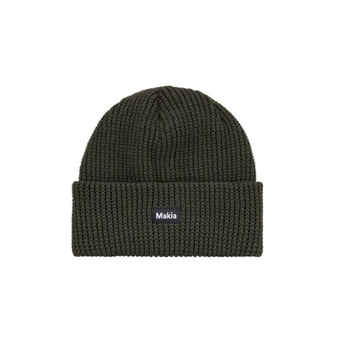 Makia 【 Enso Beanie Unisex Green 】 旗がしら 鳥打ち帽 ユニ一発やる green 緑・緑であること