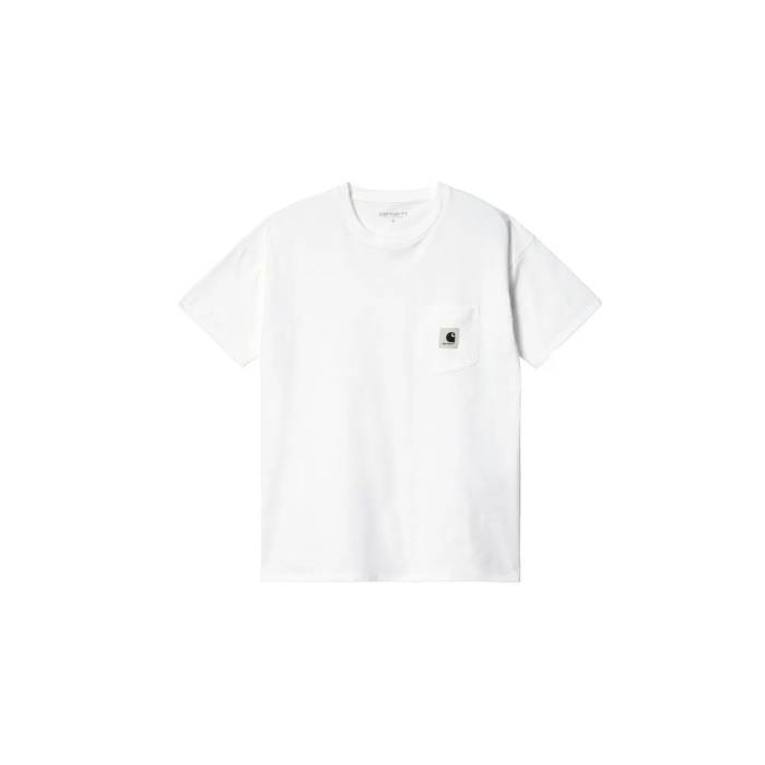 鉄道車両ハート型 ダブリューアイピー Carhartt Wip 【 W\u0027 S/S Pocket T-Shirt Women White 】 半袖 プルオーバー プルオーバー レディース 白いこと 白いこと