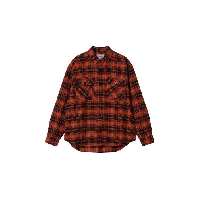 カーハート ダブリューアイピー Carhartt Wip 【 L/S Krenz Shirt Brick Men Red 】 長袖・ロングスリーブ メンズファッション トップス スウェット トレーナー メンズ Red 赤・レッド