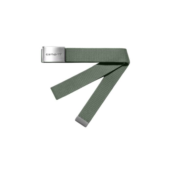 カーハート ダブリューアイピー Carhartt Wip 【 Clip Belt Chrome Unisex Green 】 ベルト バッグ 小物 ブランド雑貨 ベルト サスペンダー メンズベルト ユニセックス green 緑・グリーン