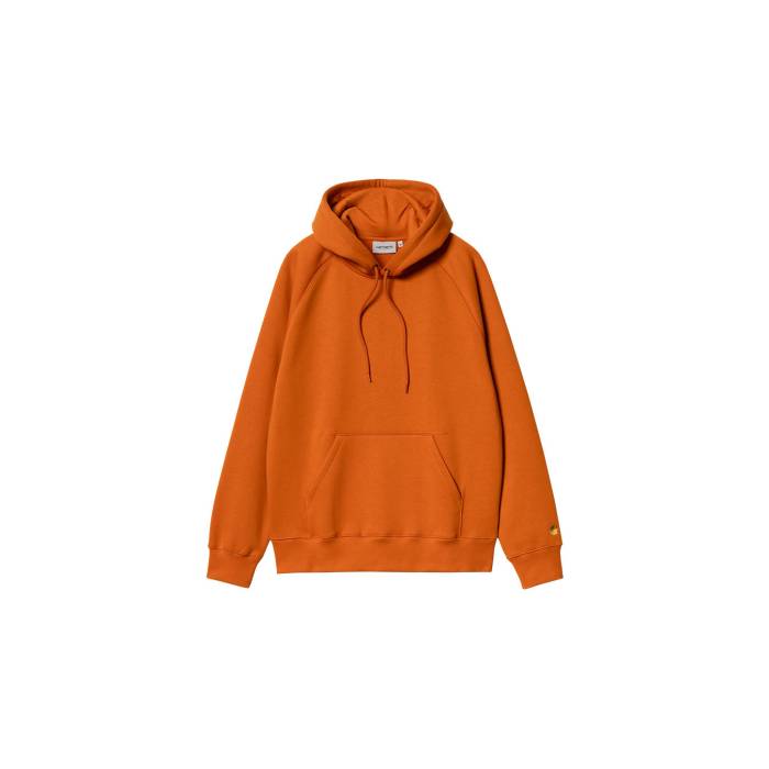 カーハート ダブリューアイピー Carhartt Wip 【 Hooded Chase Sweat Turmeric Men Orange 】 フード付 チェイス Sweat スウェット メンズファッション トップス パーカー メンズ orange 橙・オレンジ