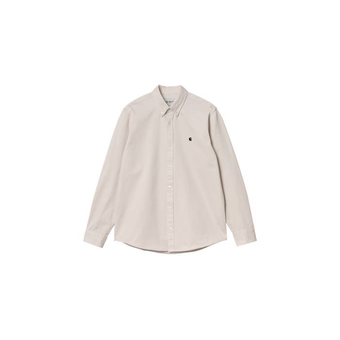 カーハート ダブリューアイピー Carhartt Wip 【 L/S Madison Shirt Moonbeam Men Offwhite 】 長袖・ロングスリーブ メンズファッション トップス スウェット トレーナー メンズ