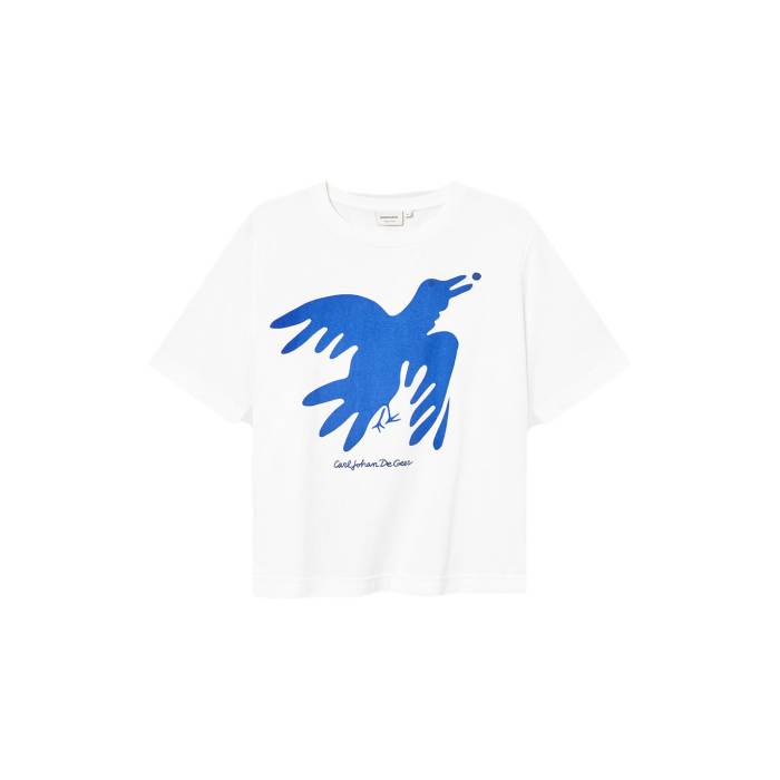 Dedicated 【 T-Shirt Vadstena The Phoenix Bird White Women White 】 Tシャツ フェニックス 白色 ホワイト レディースファッション トップス Tシャツ カットソー レディース 白色 ホワイト