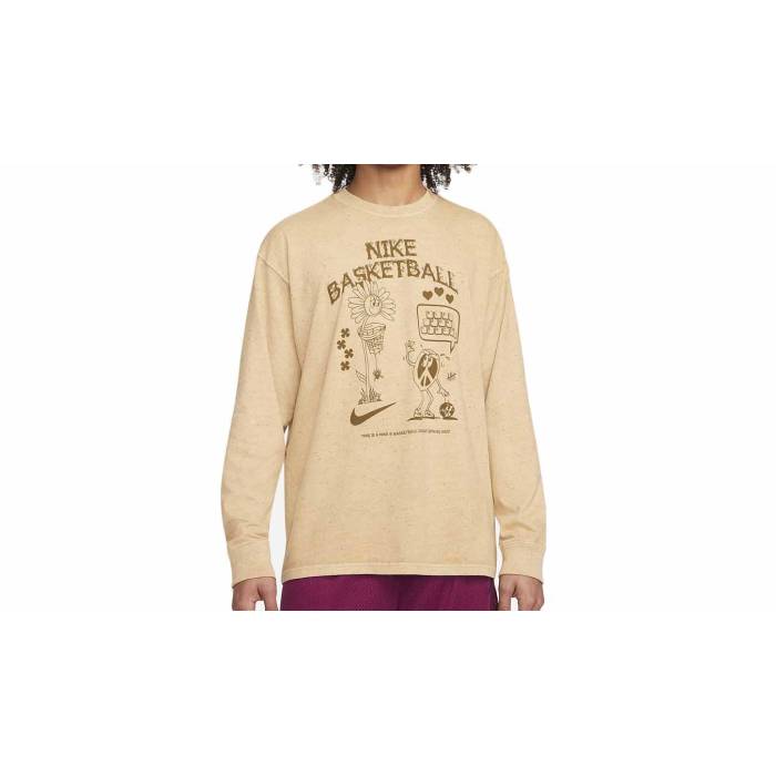 ナイキ Nike 【 Basketball Long-Sleeve T-Shirt Men Light Brown 】 バスケットボール Tシャツ メンズファッション トップス Tシャツ カットソー メンズ 茶色 ブラウン
