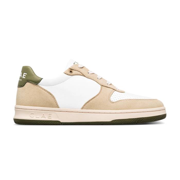 クレイ Clae 【 Malone Vegan Vanilla White Olive Men White 】 白色 ホワイト olive オリーブ 靴 メンズ靴 スニーカー メンズ 白色 ホワイト