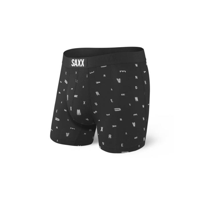 Saxx 【 Vibe Boxer Brief Black Eye Chart Men Black 】 バイブ 黒いこと 黒いこと メンズ 黒いこと 黒いこと