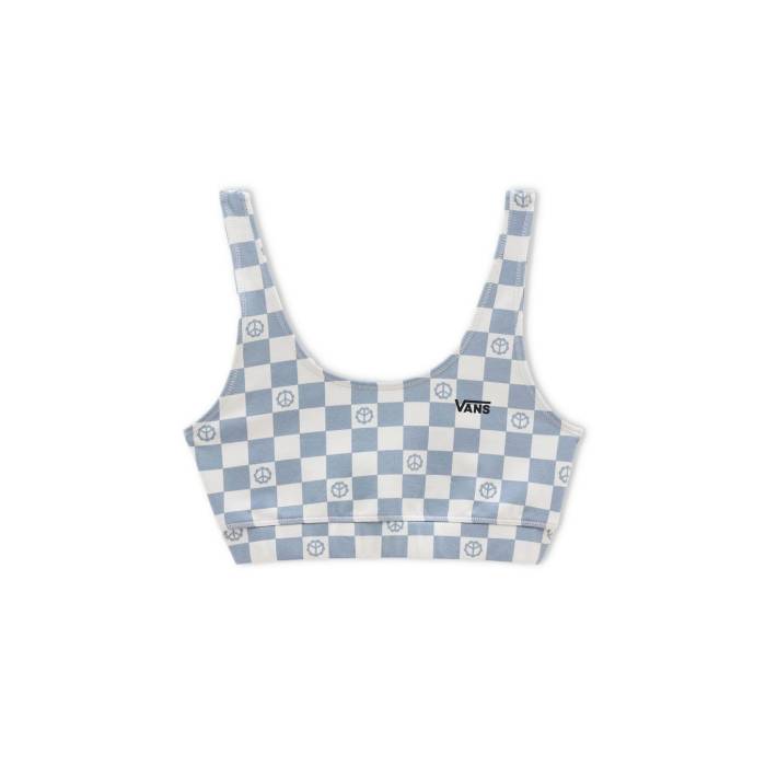 ヴァンズ Vans 【 Flying Print Top Women Blue 】 レディース 青碧 青碧