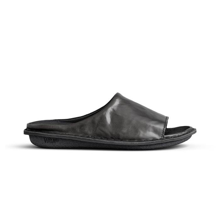 Vibae 【 Saint Tropez Leather Preto Black Unisex Black 】 なめし革 黒いこと 黒いこと ユニ一発やる 黒いこと 黒いこと