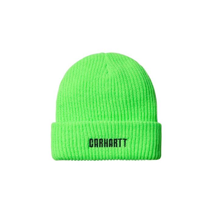 カーハート ダブリューアイピー Carhartt Wip 【 Industry Beanie Lumo Green Unisex Green 】 キャップ 帽子 green 緑・グリーン ユニセックス green 緑・グリーン｜スニケス