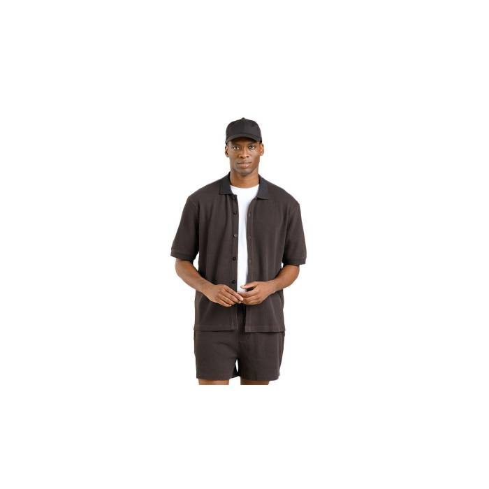 Dedicated 【 Shirt Falkvik Waffle Phantom Black Men Black 】 ワッフル 黒色 ブラック メンズ 黒色 ブラック｜スニケス 23,359円