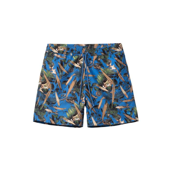 カーハート ダブリューアイピー Carhartt Wip 【 Slater Swim Trunks Men Blue 】 メンズファッション ズボン パンツ メンズ 青色 ブルー