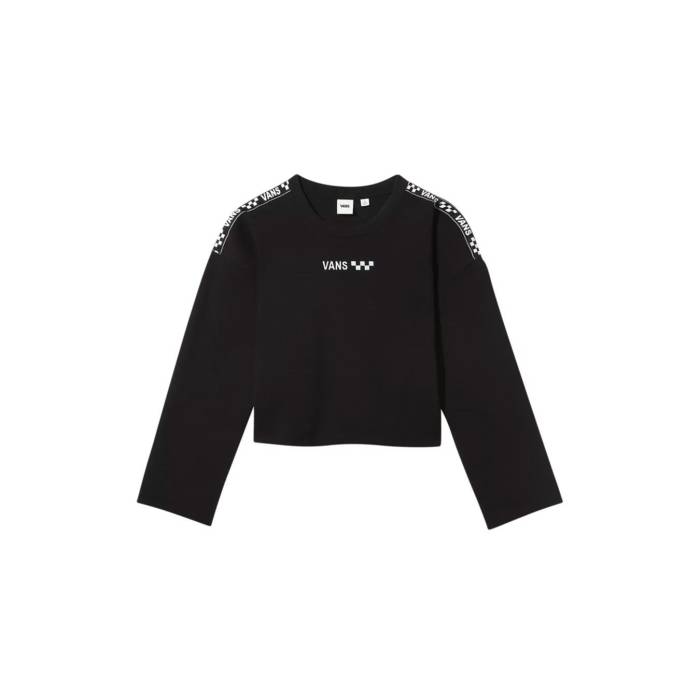 ヴァンズ Vans 【 Wm Brand Striper Crew Black Women Black 】 労働者の一団 黒いこと 黒いこと レディース 黒いこと 黒いこと