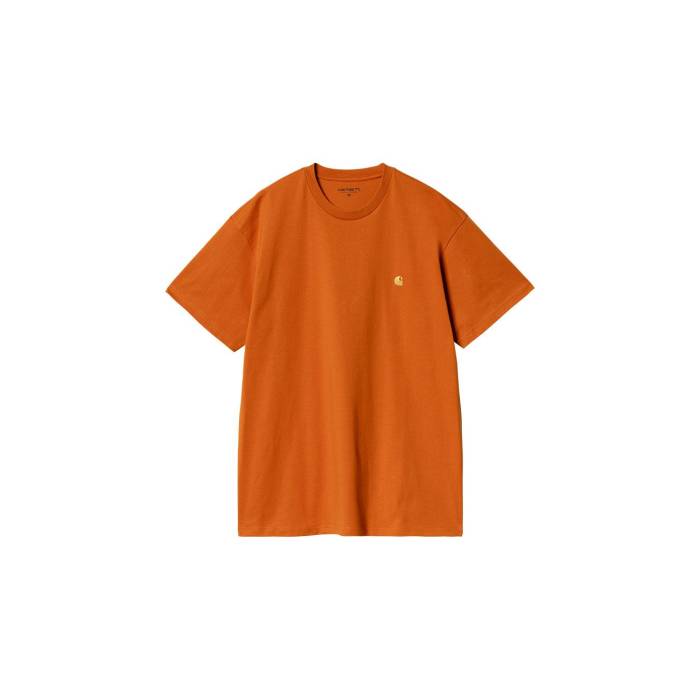 カーハート ダブリューアイピー Carhartt Wip 【 S/S Chase T-Shirt Turmeric Men Orange 】 半袖 Tシャツ チェイス Tシャツ メンズ orange 橙・オレンジ|スニケス