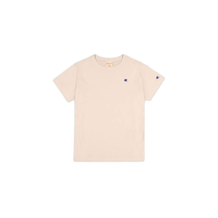 チャンピオン Champion 【 Crewneck C Logo T-Shirt Men Light Brown 】 ロゴ Tシャツ メンズファッション トップス Tシャツ カットソー メンズ 茶色 ブラウン
