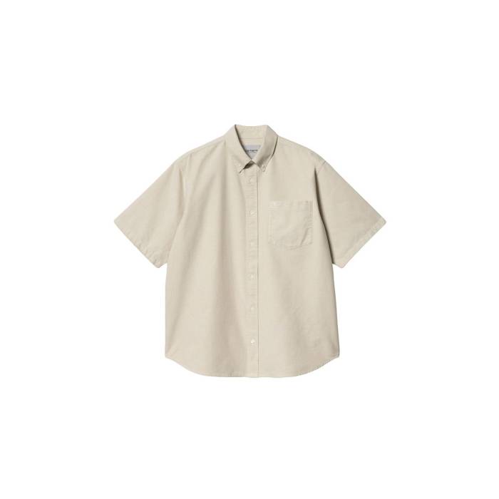 カーハート ダブリューアイピー Carhartt Wip 【 S/S Braxton Shirt Men Light Brown 】 半袖 Tシャツ メンズ 茶色 ブラウン|スニケス