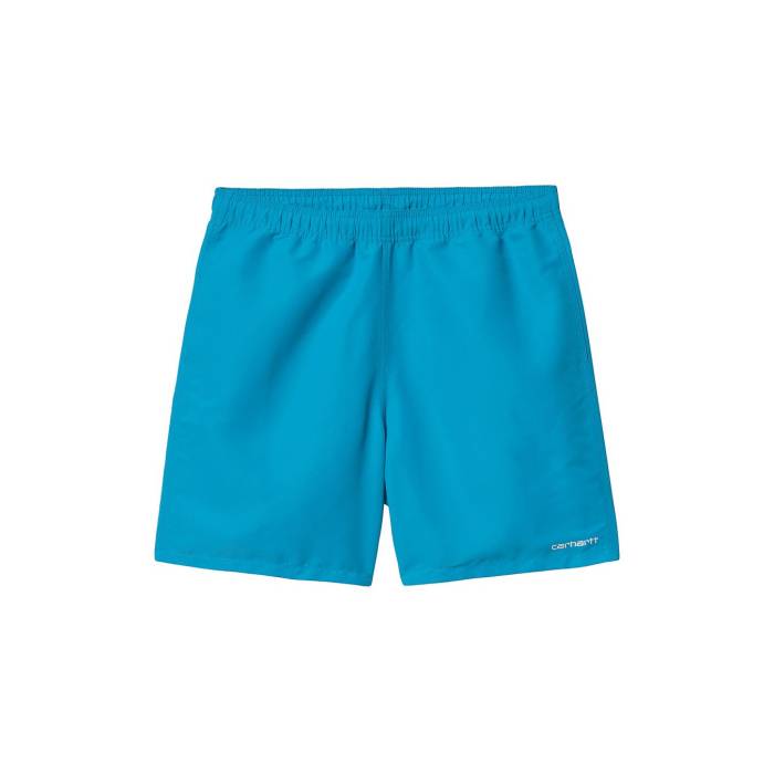 鉄道車両ハート形 ダブリューアイピー Carhartt Wip 【 Island Swim Trunks Men Blue 】 メンズ 青碧 青色 メンズファッション-ズボン・パンツ