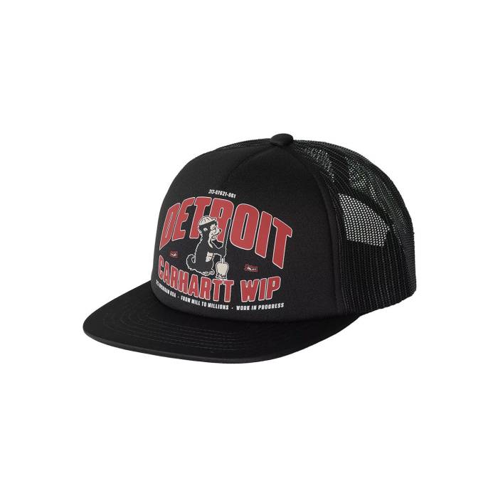 鉄道車両ハート型 ダブリューアイピー Carhartt Wip 【 Underground Trucker Cap Unisex Black 】 トラッカー 旗がしら 鳥打ち帽 ユニ一発やる 黒いこと 黒いこと