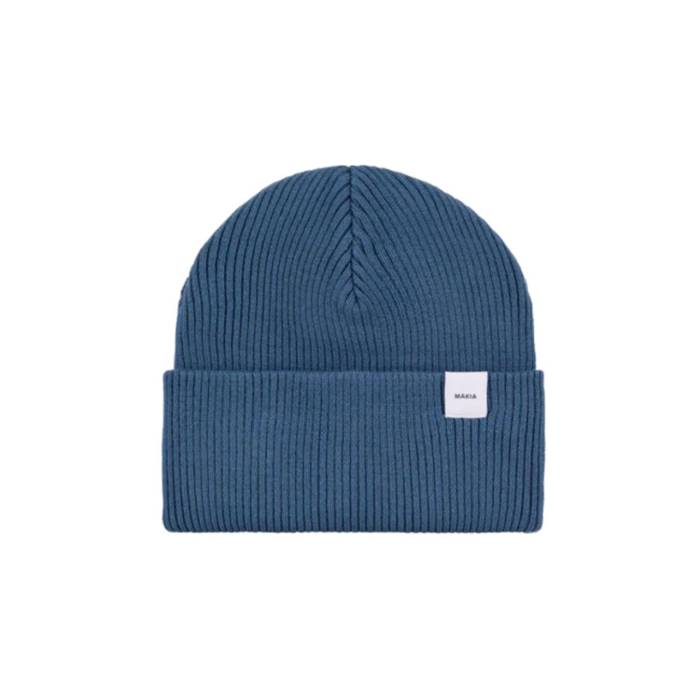 Makia 【 Beanie Unisex Blue 】 キャップ 帽子 ユニセックス 青色 ブルー｜スニケス