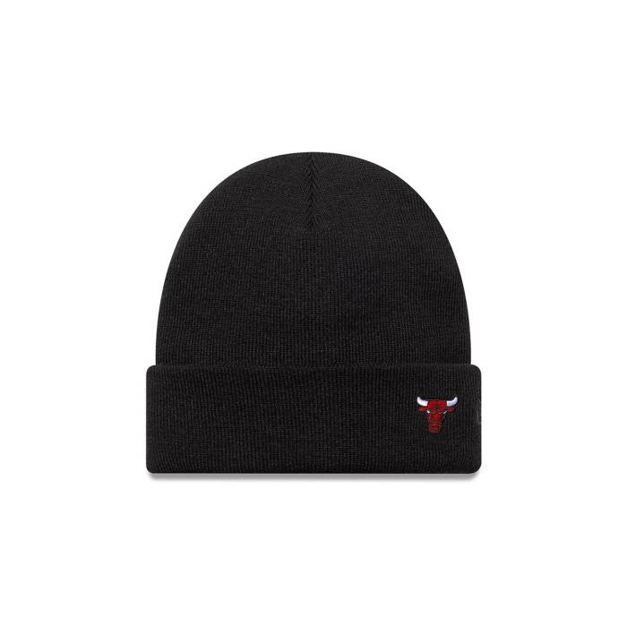 ニュー内鰓 New Era 【 Knit Medium Nba Mini Logo Cuff Beanie Chibul Men Black 】 編み物 ロゴタイプ 旗がしら かぶり笠 メンズ 黒いこと 黒いこと