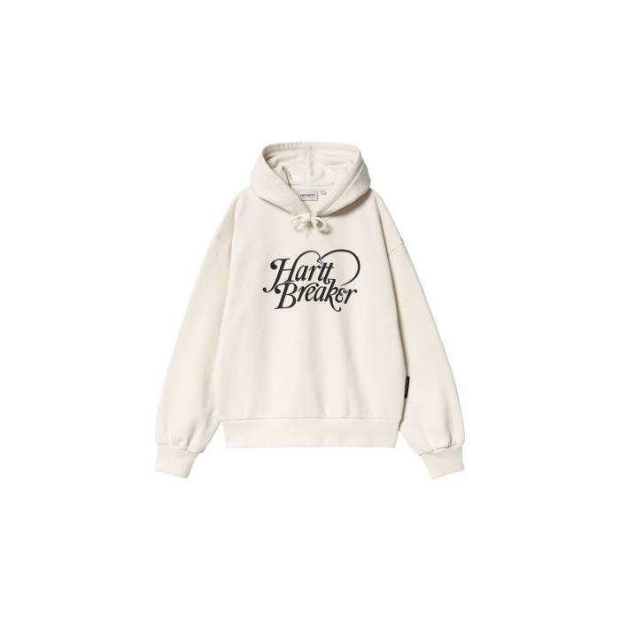 カーハート ダブリューアイピー Carhartt Wip 【 W' Hooded Harttbreaker Sweat Wax Women Offwhite 】 フード付 Sweat スウェット レディースファッション トップス パーカー レディース