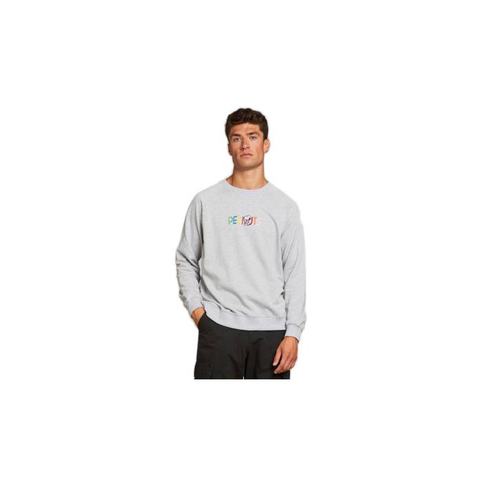 Dedicated 【 Sweatshirt Malmoe Peanuts Logo Grey Melange Men Grey 】 スウェット トレーナー ロゴ 灰色 グレー メンズファッション トップス Tシャツ カットソー メンズ 灰色 グレー