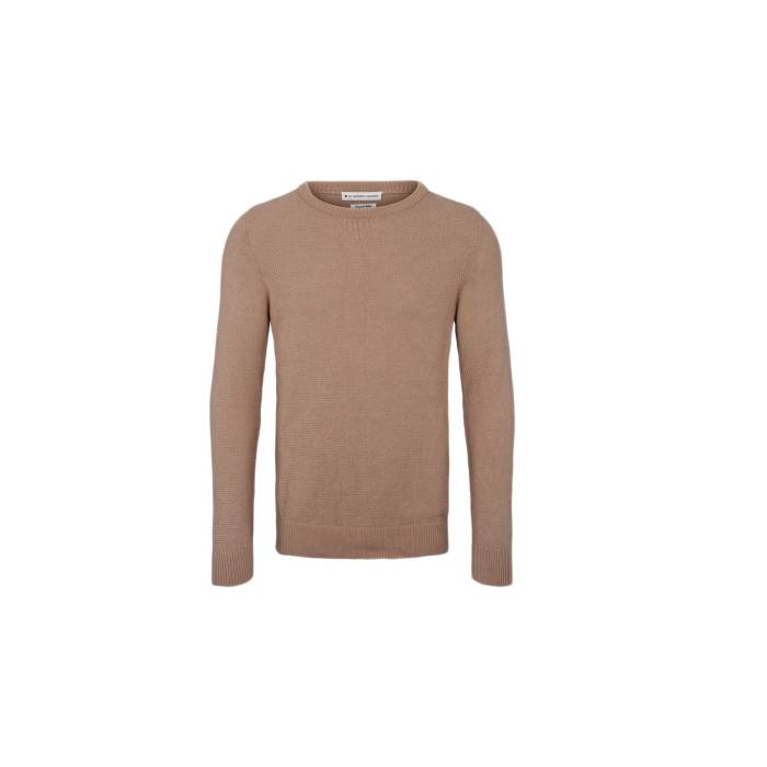 By Garment Makers 【 The Organc Waffle Knit Men Brown 】 ワッフル ニット メンズファッション トップス スウェット トレーナー メンズ 茶色 ブラウン