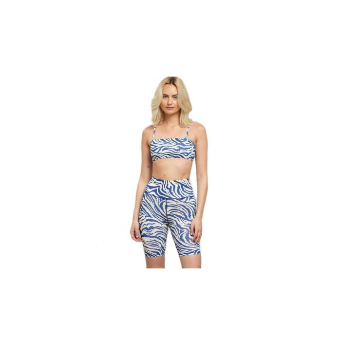 Dedicated 【 Bike Tights Kortebo Zebra Blue Women Blue 】 Tights タイツ 青碧 青色 レディース 青碧 青色 レディースファッション-ボトムス