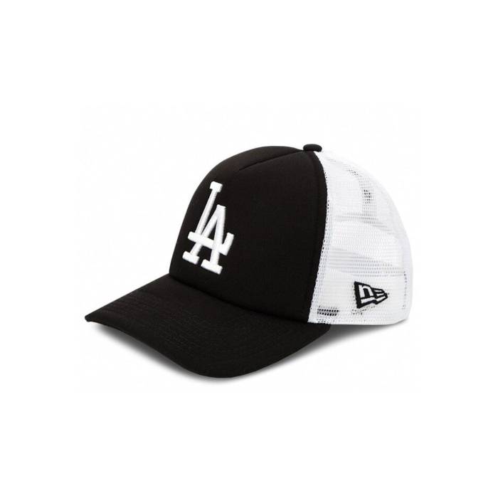ニューエラ New Era 【 La Dodgers Clean Blue A-Frame Trucker Cap Unisex Black 】 ロサンゼルス ドジャース 青色 ブルー トラッカー キャップ 帽子 ユニセックス 黒色 ブラック|スニケス