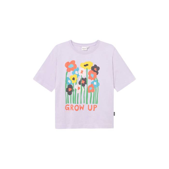 Dedicated 【 T-Shirt Vadstena Grow Up Thistle Purple Women Purple 】 Tシャツ Purple 紫・パープル レディース Purple 紫・パープル｜スニケス