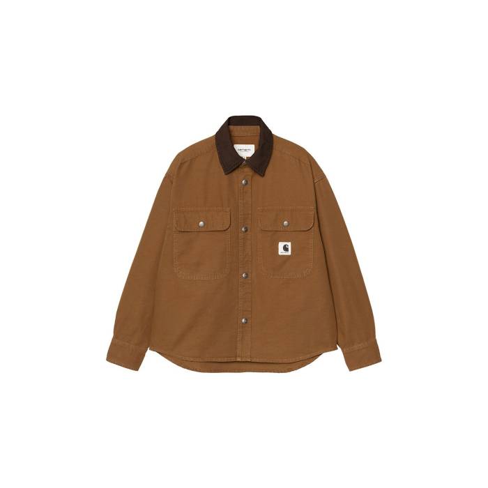 鉄道車両ハート型 ダブリューアイピー Carhartt Wip 【 W\u0027 Prescott Shirt Jac Women Brown 】 レディース 赤銅色 赤銅色