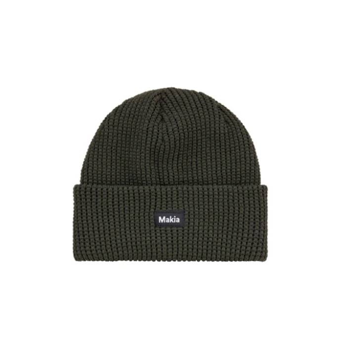 Makia 【 Enso Beanie Unisex Green 】 キャップ 帽子 バッグ 小物 ブランド雑貨 帽子 メンズ帽子 ニット帽 ユニセックス green 緑・グリーン