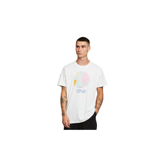 Dedicated 【 T-Shirt Stockholm Color Globe Off-White Men White 】 Tシャツ グローブ オフホワイト メンズファッション トップス Tシャツ カットソー メンズ 白色 ホワイト