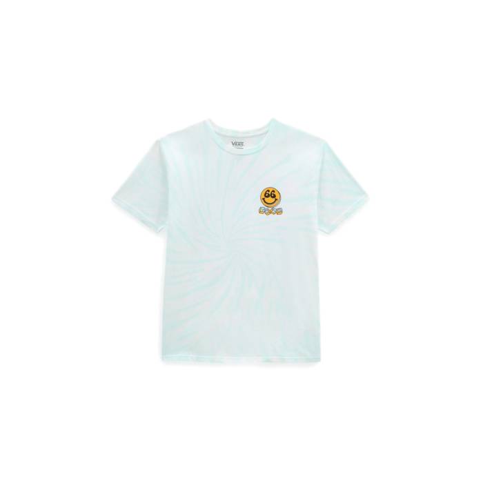 ヴァンズ Vans 【 66 Peace Tie Dye S/S Men Turquoise 】 ネクタイ 半袖 Tシャツ メンズファッション トップス Tシャツ カットソー メンズ