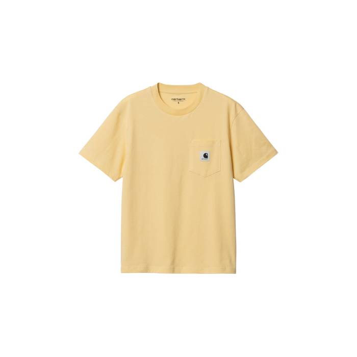 カーハート ダブリューアイピー Carhartt Wip 【 W S/S Pocket T-Shirt Citron Women Yellow 】 半袖 Tシャツ Tシャツ レディースファッション トップス Tシャツ カットソー レディース yellow 黄色・イエロー