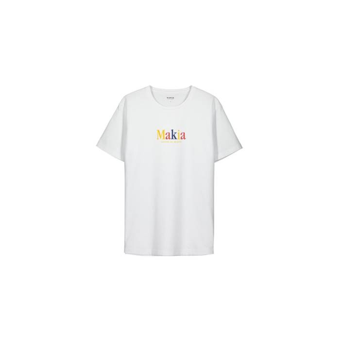 Makia 【 Strait T-Shirt M Men White 】 Tシャツ メンズ 白色 ホワイト|スニケス