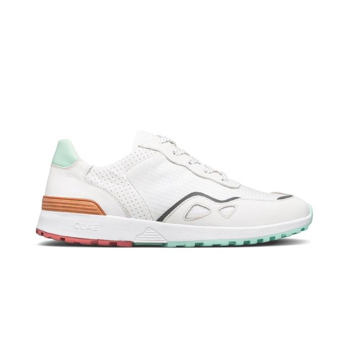 粘土 Clae 【 Hayden White Milled Leather Ripstop Men White 】 白いこと 白いこと なめし革 メンズ 白いこと 白いこと