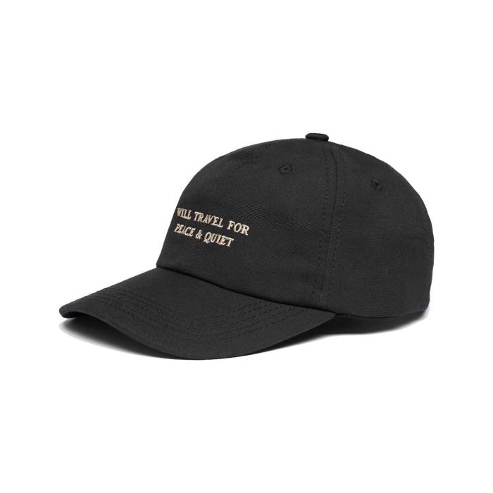 Dedicated 【 Soft Cap Slussen Will Travel Black Unisex Black 】 キャップ 帽子 黒色 ブラック ユニセックス 黒色 ブラック｜スニケス