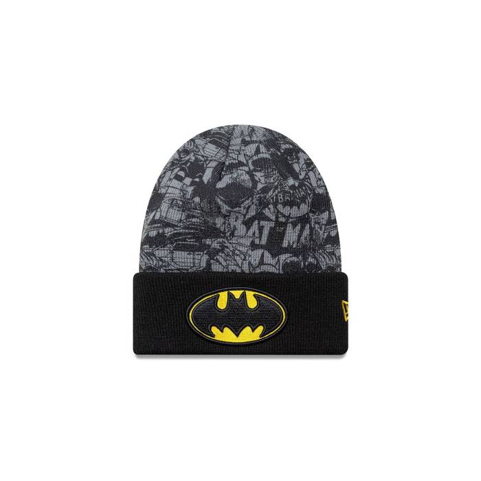 ニューエラ New Era 【 Knit Medium Kids Dc Beanie Batman Kids Black 】 ニット DC ディーシー キャップ 帽子 ジュニア キッズ 黒色 ブラック｜スニケス