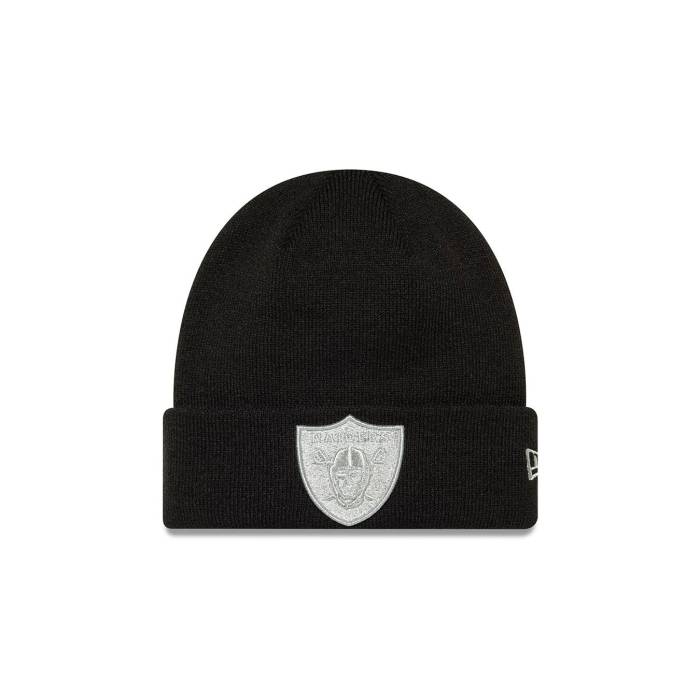 ニューエラ New Era 【 Knit Medium Nfl Metallic Beanie Lasrai Men Black 】 ニット NFL キャップ 帽子 メンズ 黒色 ブラック|スニケス
