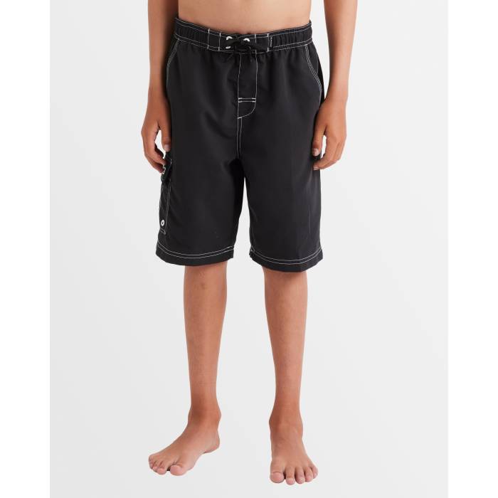 【★百貨店SALE★6/11十二時2時迄】散らし広告ボン Billabong 【 Boys 8-16 Throw On Boardshorts Boys Black 】 お坊っちゃん キッズ 黒いこと 黒いこと